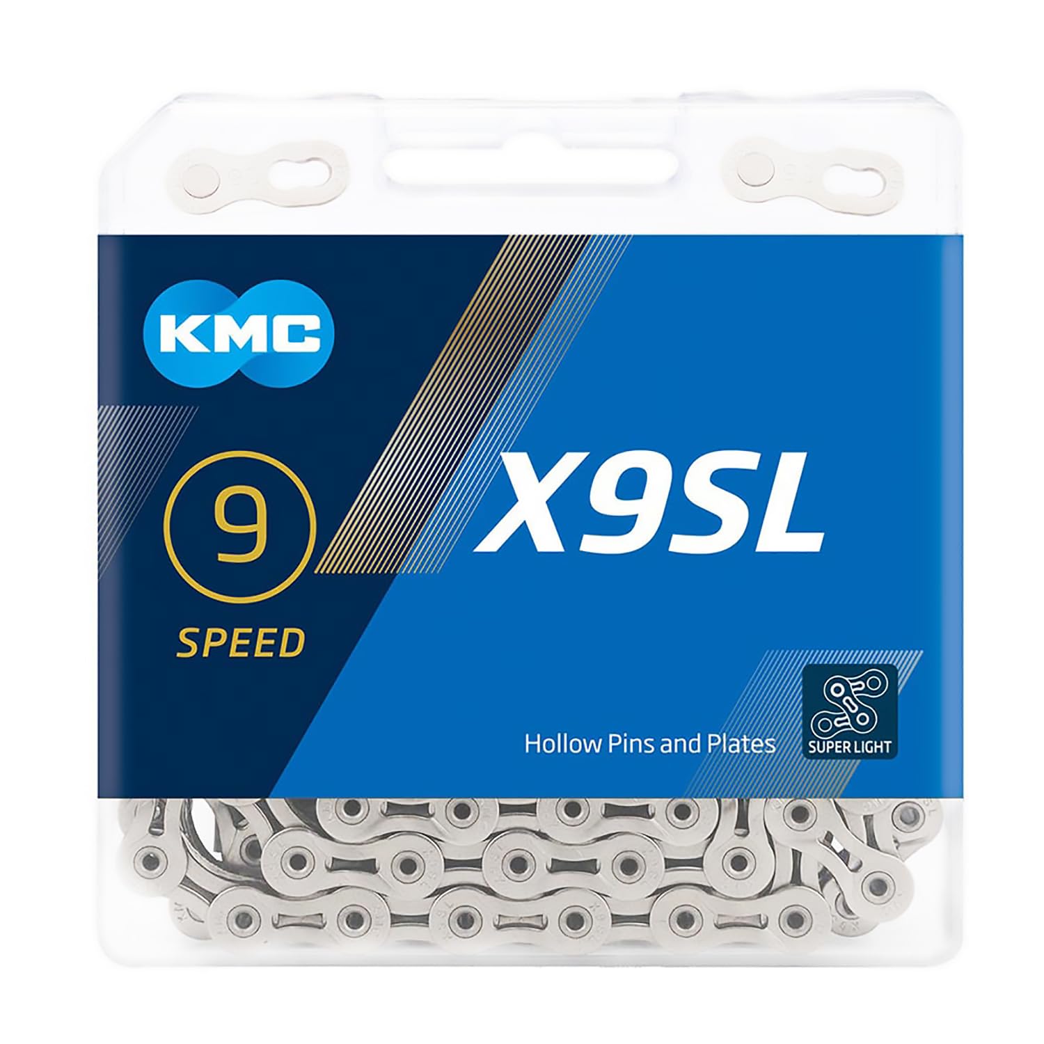 KMC X9SL 9 Speed Chain, Silver, 114 Link