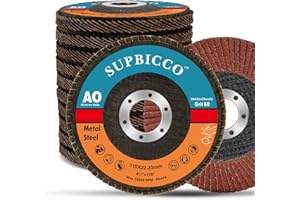 SUPBICCO 10 Pack 60 Grit Flap Discs 4 1/2 for Angle Grinder, Type 29 Abrasives Sanding Flapper Disc, Aluminum Oxide Grinding Wheel