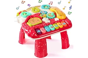 FAJIABAO Baby Activity Table Toys for 1 Year Old Boy Girl Musical Activity Center for Toddler Toys 6 to 12-18 Months Educational Learning Toys for 1 2 3 4 Year Old Boy Girl Infant Easter Birthday Gifts
