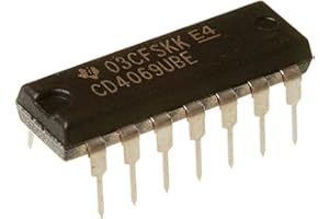 Juried Engineering CD4069UBE CD4069 CMOS Hex Inverter Breadboard-Friendly IC DIP-14 (Pack of 5)