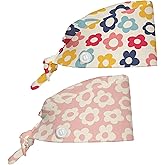 IGPPDO 2 Pcs Working Cap with Sweatband for Women Men, Adjustable Cleaning Working Hats, Nurse Surgical Caps