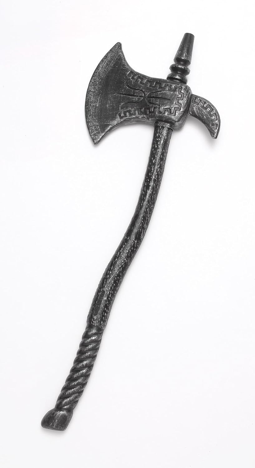 VIKING AXE SAXON WARRIOR MEDIEVAL FANCY DRESS PLASTIC BLADE WEAPON ...