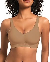 BOUFOR Women's V Neck Bra Wireless Push Up Bralette