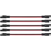 12 AWG SAE to SAE Extension Cable 12 Gauge 2-Pin SAE Connector Extension Cord with Dual Head Plug for Solar Panel Automotive Car Motorcycle 12in