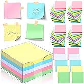 Janlaugh 2500 Sheets 3.4'' x 3.4'' Non Sticky Notes Memo Cube Office Memo Pads with Cube Loose Paper Notes Cube for Home Blank Office Taking Notes and Reminders Writing Supplies(Pastel Colors)