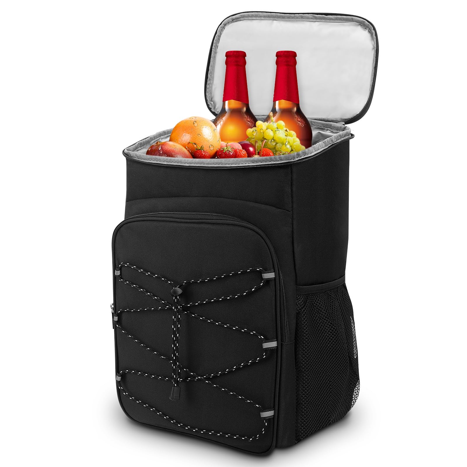 Ausla Thermal Backpack, Oxford Cloth Cool Picnic Backpack Large Insulated Cooler Bag with Storage Space for Outdoor Beach BBQ Camping Traveling