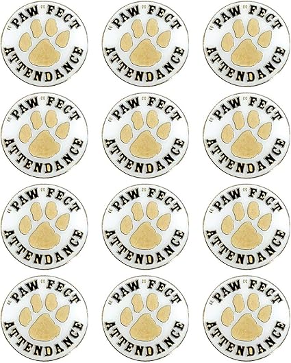 Amazon Paw Fect Attendance Award ラペルピン 学生賞 学用品 文房具 オフィス用品