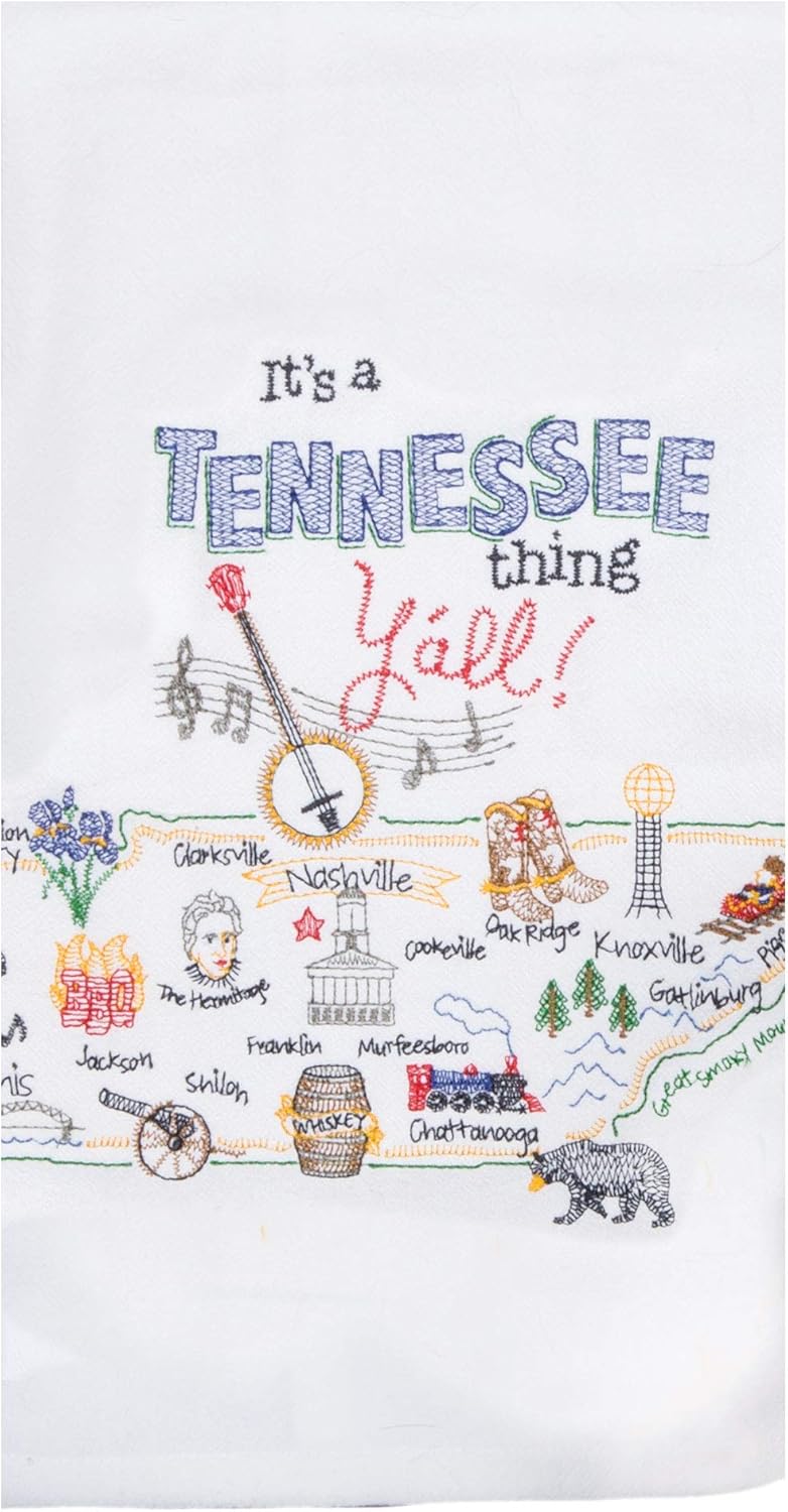 Kay Dee Designs ST Thing Tennessee EMB F/S Dish Towel, 17.5 x 28, Various