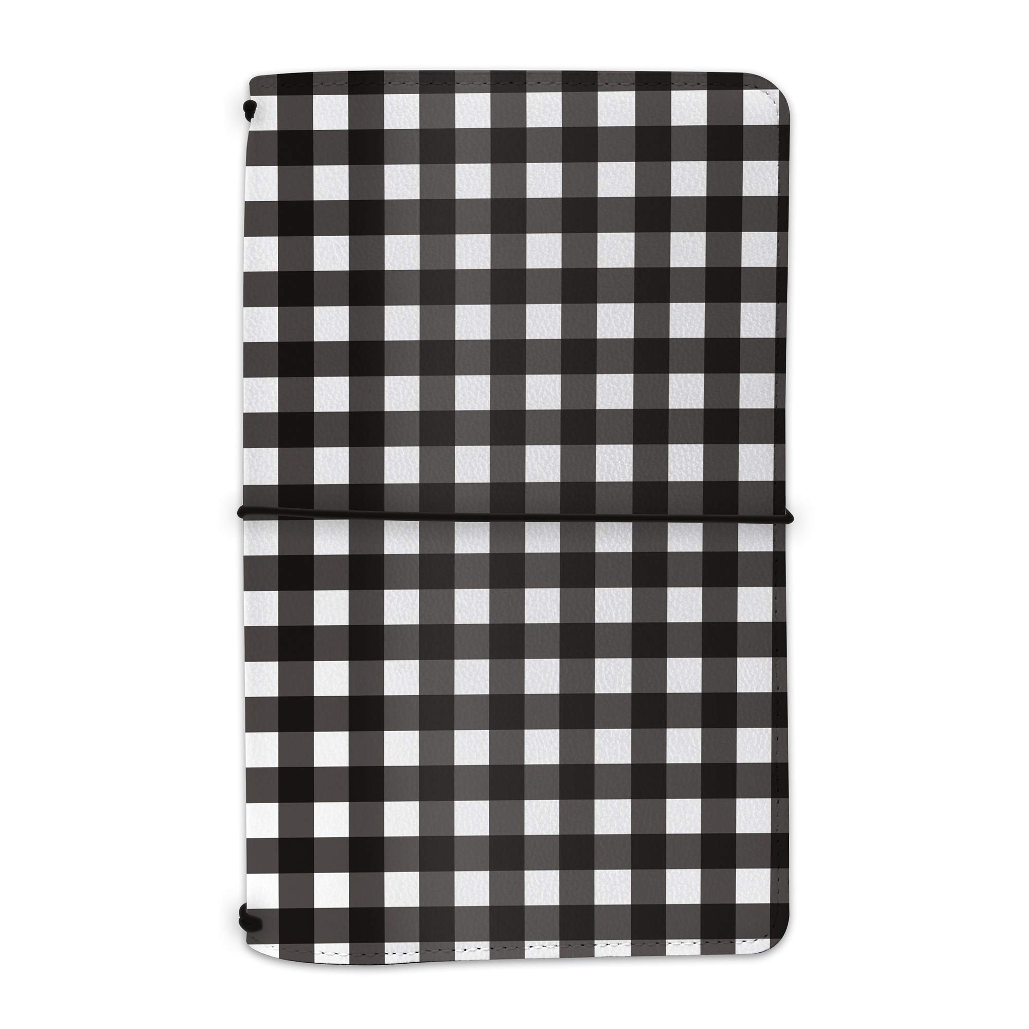 Pukka Pad, Carpe Diem – Refillable Traveler’s Notebook Journal, Writing Diary – Blank and Ruled Notebooks Included, 21.8 x 14 cm, Buffalo Check