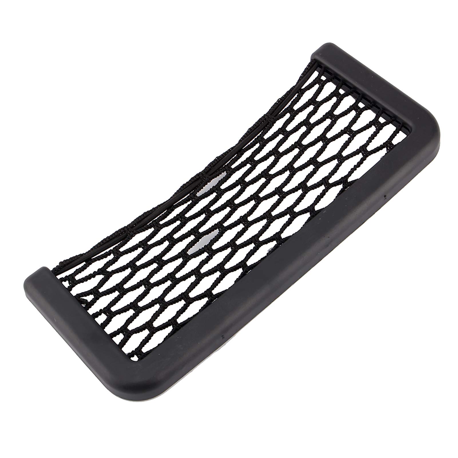 Black Storage Network Mesh Bag, Car Trunk String Bag Storage Net Pocket, Nylon Elastic Nets Sticky Bag Holder Organizer for Phones,Charge, Cigarettes, 20 × 8.5cm
