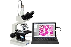 OMAX 40X-2000X Lab Trinocular Compound LED Microscope with 1.3MP Camera