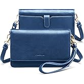 nuoku Women Small Crossbody Bag Cellphone Purse Wallet with RFID Card Slots 2 Straps