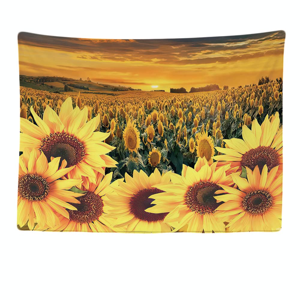 Ulticool - Sunflower Summer Flowers Nature - Tapestry - 200 x 150 cm - Large Tapestry - Poster Decoration - Canvas - Painting - Accessories Tapestry — image 1