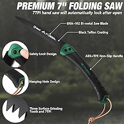 FLISSA Folding Hand Saw & Survival Knife, Bi-metal