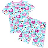 babee Reshinee Viscose Derived from Bamboo Baby Pajamas Girls Summer Short Sleeve 12-18 Months Unicorn Mermaid Snug Fit 2pcs Pjs