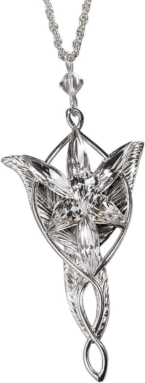 Arwen Evenstar Pendant Silver Plated Lord of the Rings Elven Princess Arwen Silver Pendant Necklace