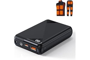 12V Heated Jacket Battery Pack, 18400mAh Battery Pack for Heated Jacket Compatible with Milwaukee, LED Display Power Bank for