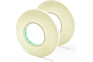KAIHENG Fabric Tape Double Sided, Strong Adhesive Hem Tape Stitch Witchery Tape, No Sew Hemming Tape for Pants, Curtains, Clothes, Easy to Remove 1/2 Inch x 200 Feet 2 Rolls