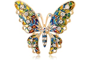 DSADKI Variety Styles Butterfly Brooch - Multi-Color Rhinestone Crystal Brooch Pin Cute Butterfly Shape Corsages Brooches Decoration Gift for Women Girls
