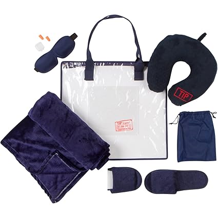 Buy Travel Pillow And Blanket Set Memory Foam Neck Pillow With