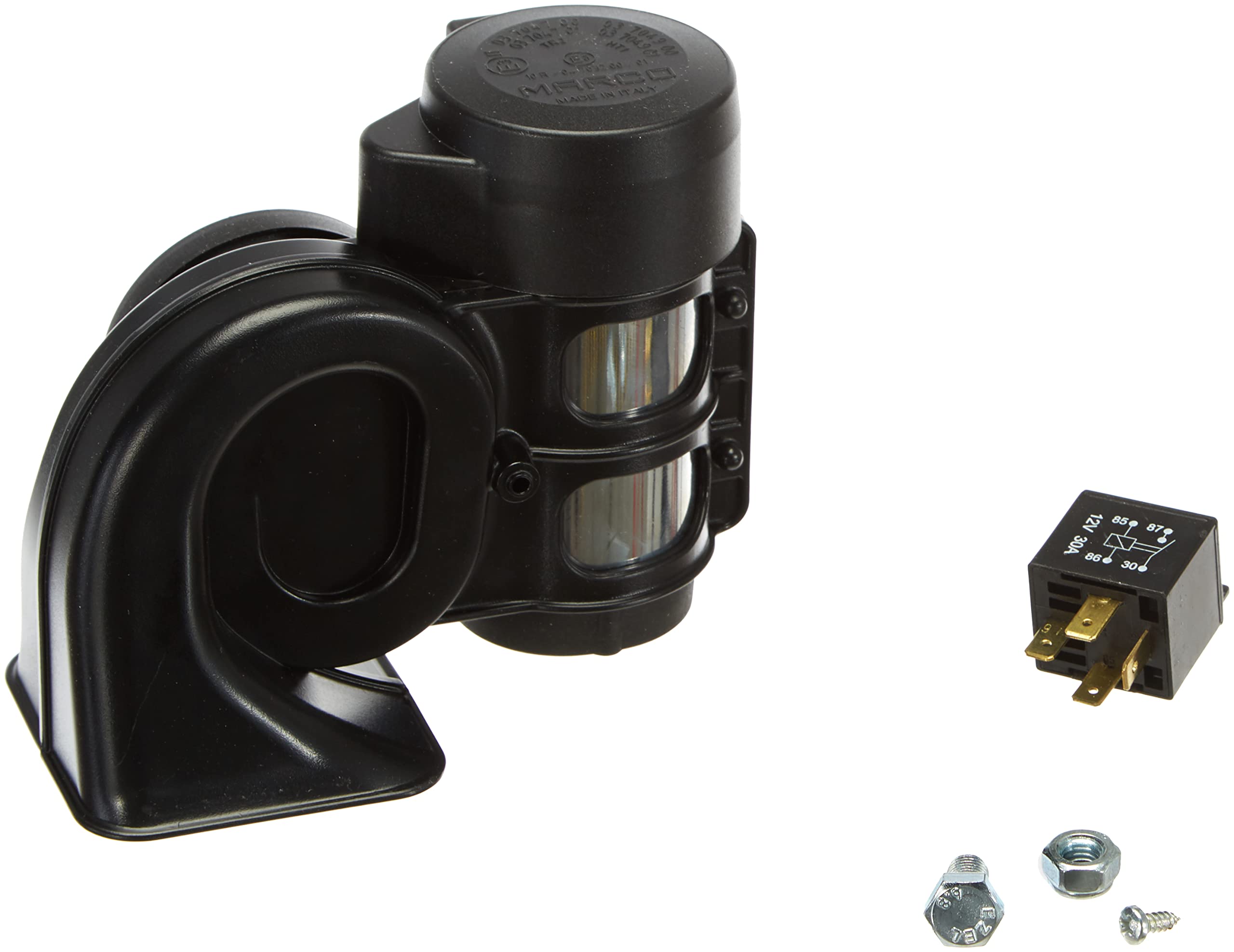 MARCO 11231012 Compact Electropneumatic Horn with Powerful Monotone Sound