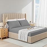 Regency Heights Queen Sheet Sets 3 Piece, Cooling Spandex Sheet, Fade Resistant Fitted Sheet & Pillowcases, All Elastic Fits Up to 15" Mattress, Breathable & Moisture-Wicking for Hot Sleepers, Gray