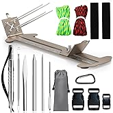 WILDAIR Paracord Bracelet Jig Kit with Knotters Tool Marlin Spike Paracord FID Set Lacing Needles/Fids for Paracord Work Paracord Tool Kit Adjustable Length 4" to 13" Paracord Jig Bracelet Maker
