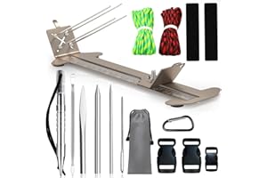 WILDAIR Paracord Bracelet Jig Kit with Knotters Tool Marlin Spike Paracord FID Set Lacing Needles/Fids for Paracord Work Paracord Tool Kit Adjustable Length 4" to 13" Paracord Jig Bracelet Maker
