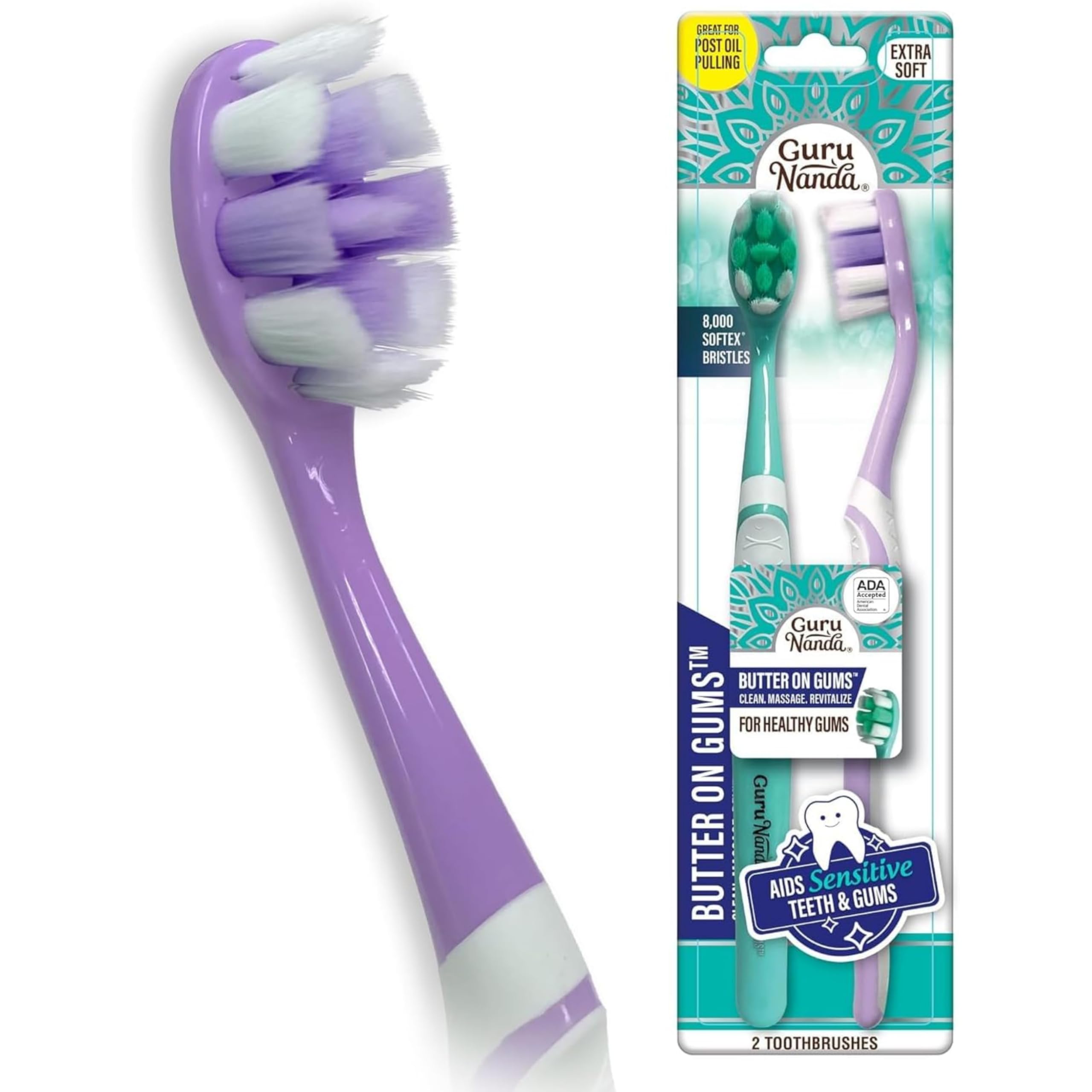 GuruNanda Butter On Gums Toothbrush, ADA