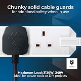 Masterplug Two Socket Double Extension Lead 4m Cable White 13A BS1363-2 view 5