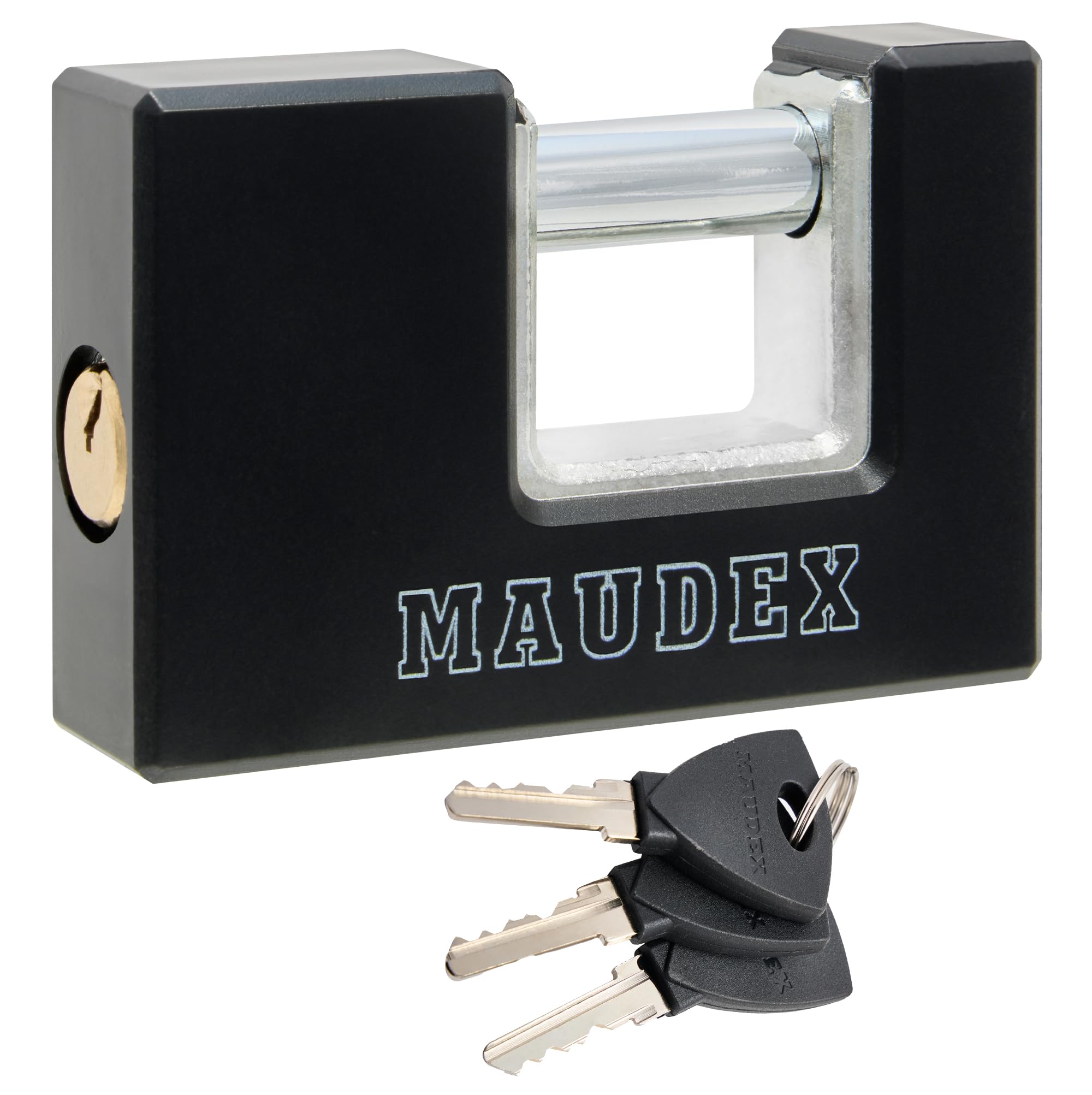 Photo 1 of Maudex® RZB75 Heavy Duty Container Padlock?with 3 Keys - 10?mm Cut Resistant Steel Shackle - ABS Weather Shield?| Outdoor Lock for Containers, Gates, Sheds, Marine, Garage