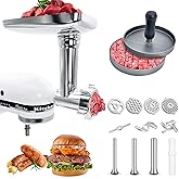 Metal Grinder Attachment Compatible with KitchenAid Stand Mixers, Meat Grinder Accessories Including Grinder Plates, Grinder 
