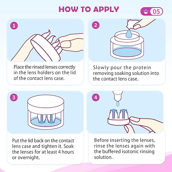 LIFVEAN CONTACT LENS SOLUTION SOAKING CLEANER, EVERYDAY USE TO REMOVES PROTEIN DEPOSITS, FOR RIGID GAS PERMEABLE LENSES STANDABLE SINGLE USE VIALS, 0.34 FL OZ (PACK OF 30)