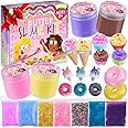 Butter Slime Kit for Girls - Fluffy & Scented Butter Slime with Ice Cream, Donut, Cupcake Accessories, Colorful & Vibrant Slime Making Set, Idea for Christmas & Holiday, Girls Ages 5-12+