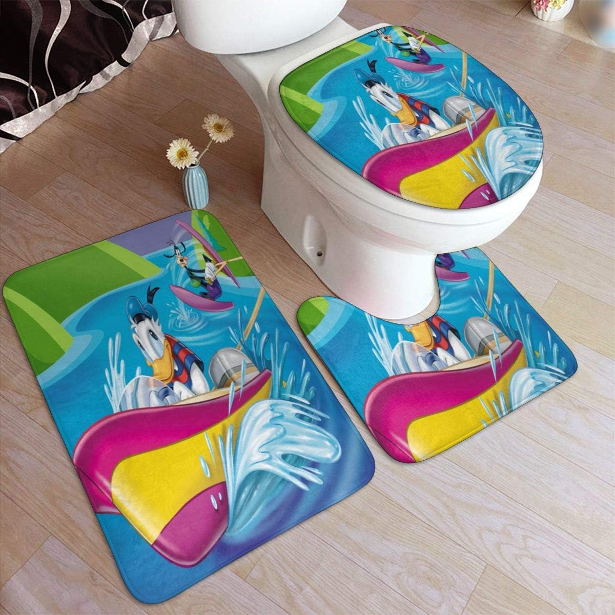 Donald Duck Goofy Bathroom Antiskid pad Soft Polyester Bath Rugs, Bathroom mat