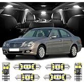 24 Pieces LED Interior Lights Kit Replacement for Mercedes Benz E-Class W211 S211 Sedan Wagon 2002 2003 2004 2005 2006 2007 2008 2009 White Interior LED Bulbs + License Plate Lights, Install Tool
