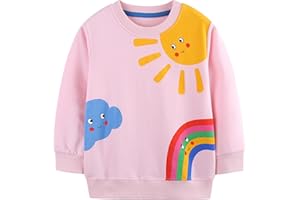 AIWUHE Toddler Boys Girls Sweatshirt Crewneck Pullover Long Sleeve Tops Blouse Cotton T-Shirt Fall Winter Clothes 2-6Y