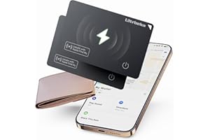 ULTRBEKA Wallet Tracker Air Tag Slim Card 0.07in Bluetooth Tracker for Wallets, Passport, Work with Apple Find My, Wireless Charging, Anti-Loss Card Locator- iOS Only [Apple MFi Certified]-2pcs in 1 Box