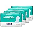 Amazon Basics Ultra Thin Pads with Flexi-Wings for Periods, Extra Heavy Overnight Absorbency, Unscented, Size 5, 96 Count, 4 Packs of 24 (Previously Solimo)