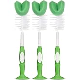 Amazon Basics Bottle Brush (Pack of 3), White (Previously Mama Bear)