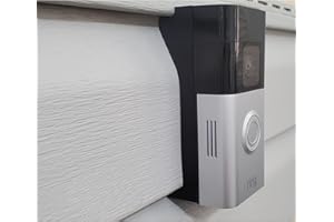 Dutch Lap 4.5 Inch Siding Mounting Bracket Compatible with Ring Battery Doorbell Plus, 3D Printed PETG, UV Resistant, Black