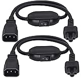 AAOTOKK 2-Pack C14 to Plum Blossom Socket C5 Power