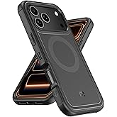 M MYBAT PRO Maverick Series Rogue Edition Phone Case for iPhone 17 Pro Case,[Compatible with,Magnetic Back,Anti-Drop,Shockproof,Heavy Duty Protection (Black)