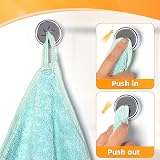 Alyvisun 6Pcs Self-Adhesive Tea Towel Holders Round Hooks No Drilling view 7