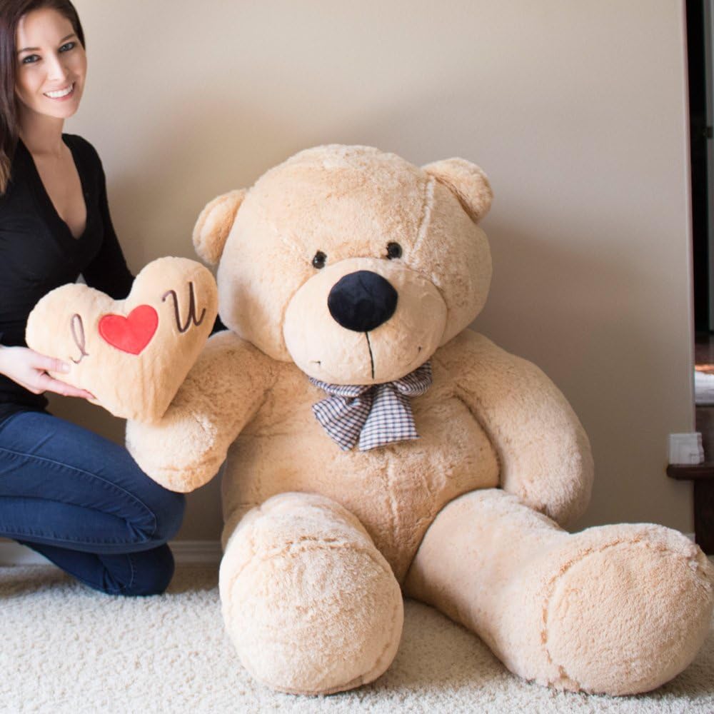 YESBEARS Giant Teddy Bear 5 Feet Tan Color Ultra-Soft (Pillow Included): Toys & Games
