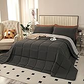 SOULOOOE Oversized King Plus Comforter, 128x120 Extra Large King Size Quilts 3 Pieces, Lightweight Reversible All Season Down Alternative Duvet Insert Comforter with 8 Corner Tabs