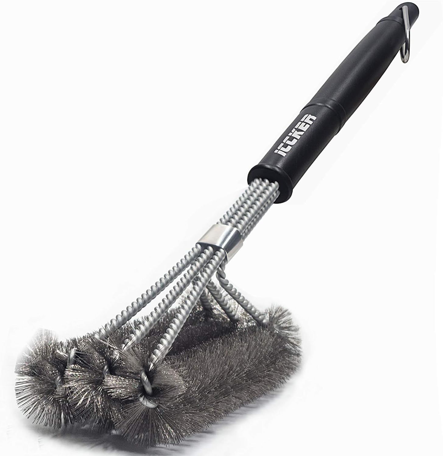 Clean Grill Brush, 18" Best BBQ Grill Brush - Stainless Steel 3-in-1 Grill Cleaner Provides Effortless Cleaning