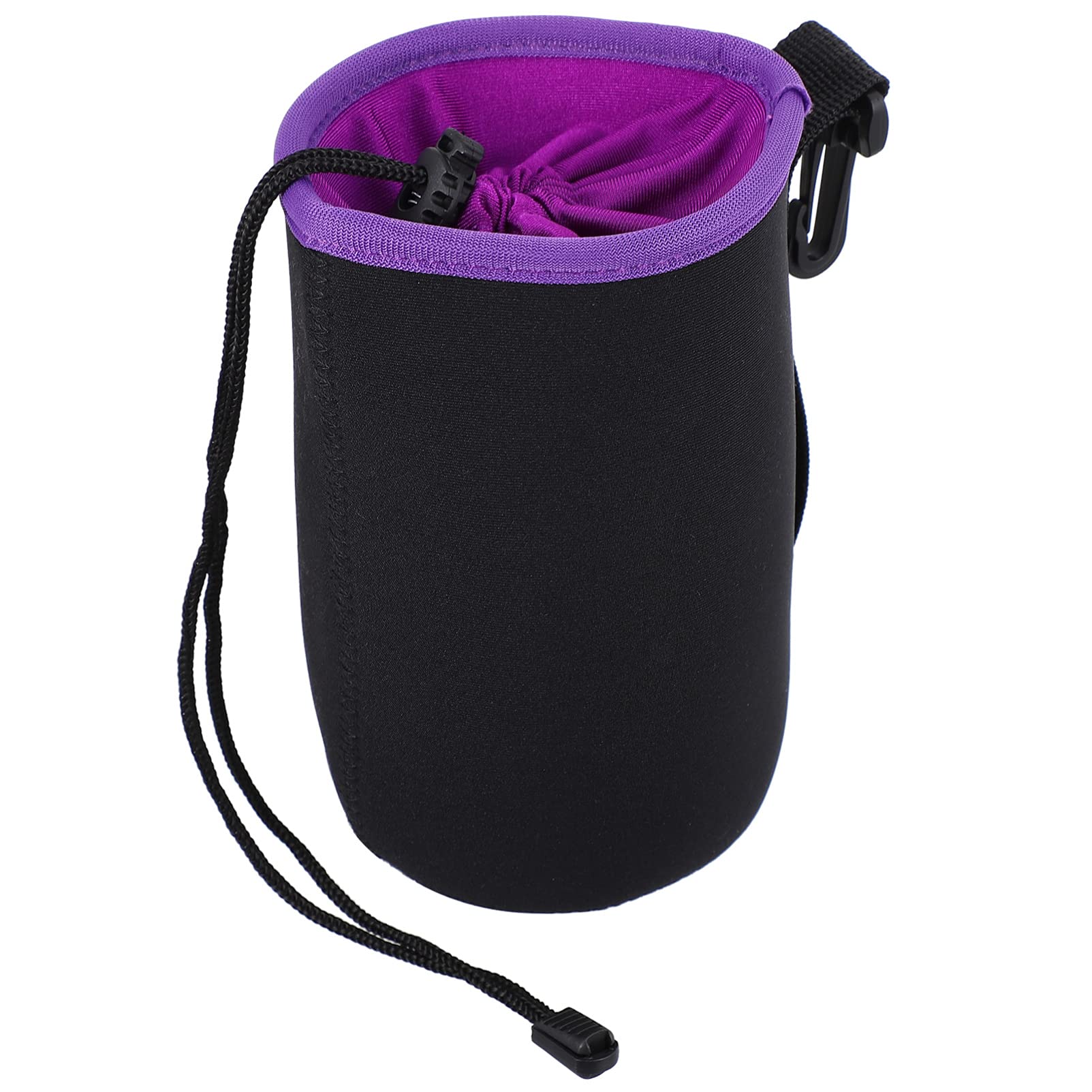 SOLUSTRE Camera Lens Case Black Drawstring Soft Pouch Bag Waterproof Shockproof Size L