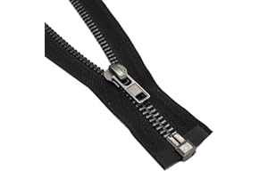 Leekayer #8 28 Inch Separating Jacket Zipper Black Nickel 71cm Metal Zipper Heavy Duty Metal Zippers for Jackets Sewing Coats Crafts (28" Nickel)
