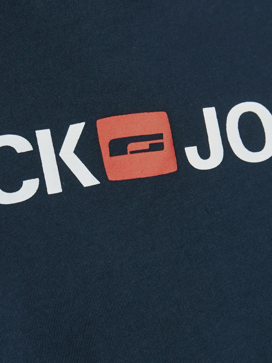 JACK & JONES Herren Jjecorp Logo Tee Crew Neck Noos T shirt, Navy Blazer, XL EU 9